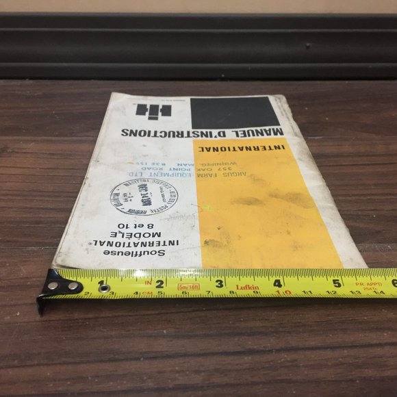 International Harvester IH Model 8 and 10 Snow Blower Manual - Picture 5 of 12